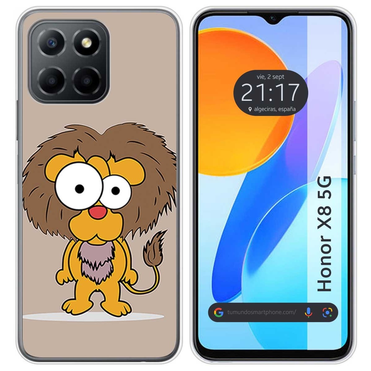Funda Silicona para Huawei Honor X8 5G diseño Leon Dibujos