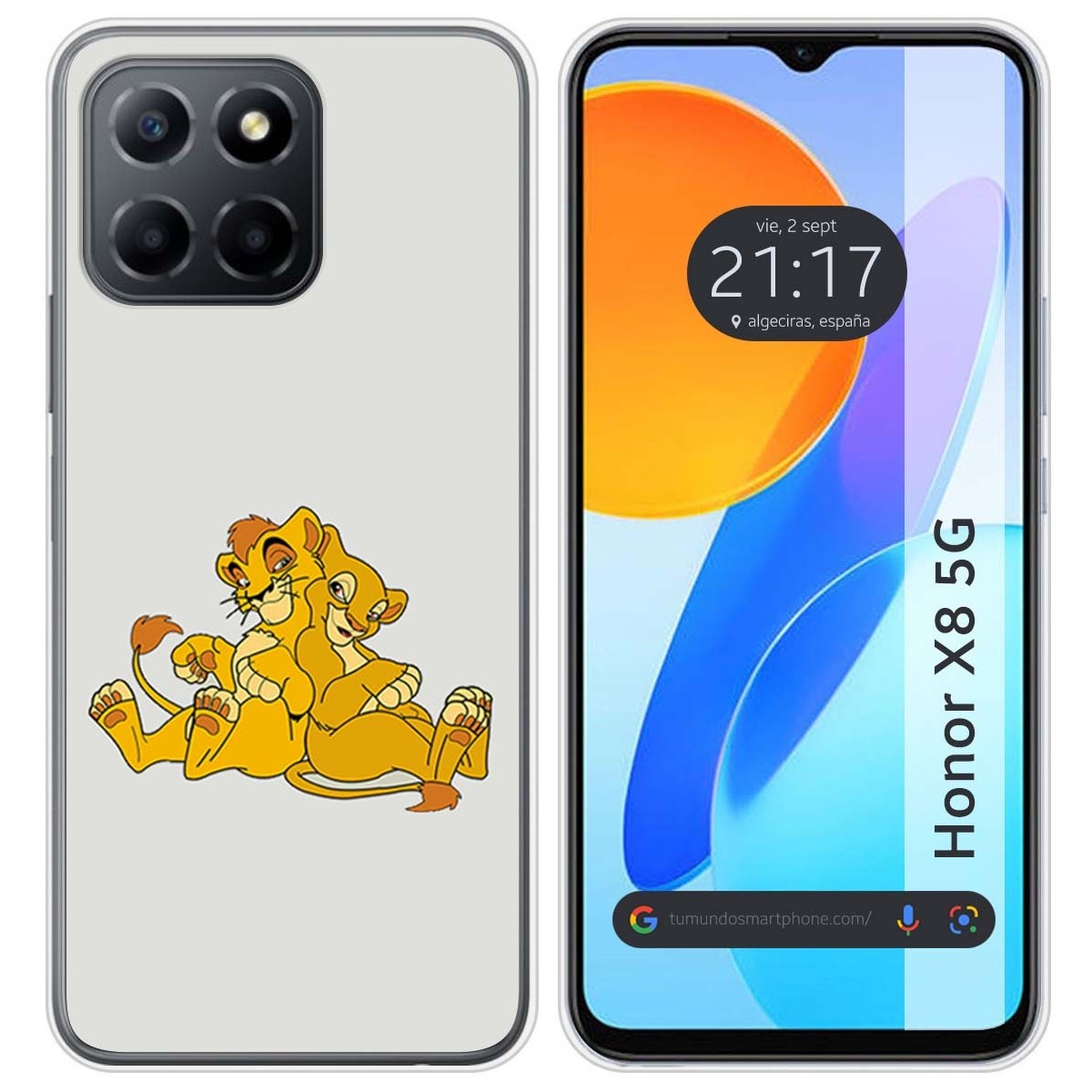 Funda Silicona para Huawei Honor X8 5G diseño Leones Dibujos