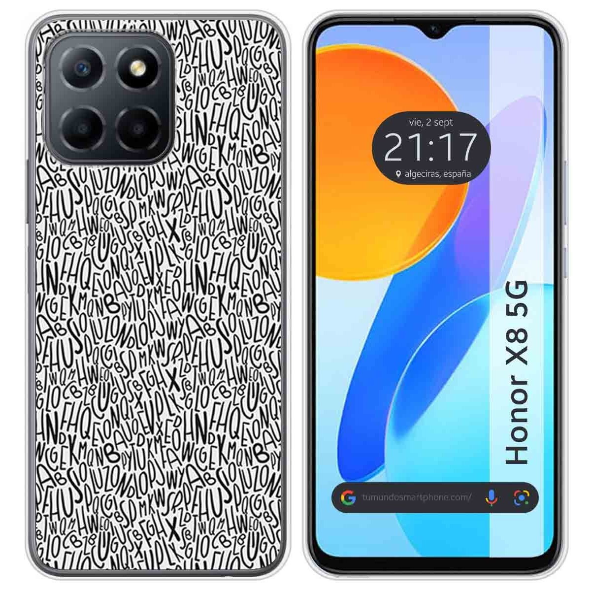 Funda Silicona para Huawei Honor X8 5G diseño Letras Dibujos
