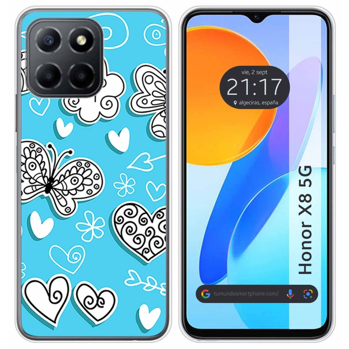 Funda Silicona para Huawei Honor X8 5G diseño Mariposas Dibujos