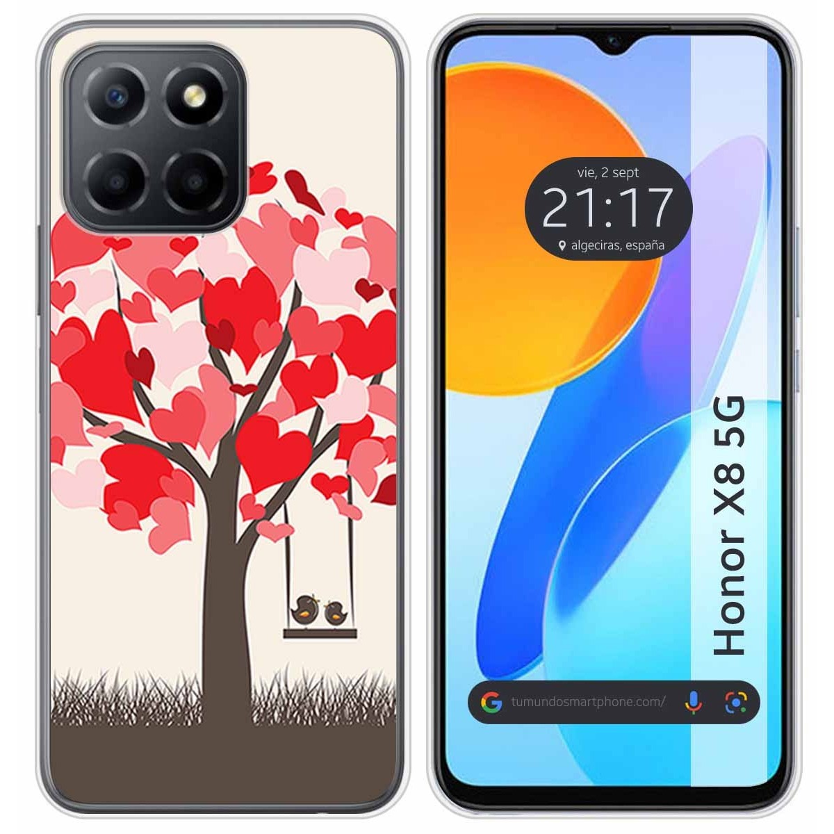 Funda Silicona para Huawei Honor X8 5G diseño Pajaritos Dibujos
