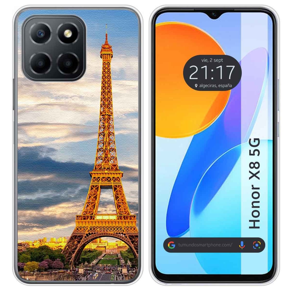 Funda Silicona para Huawei Honor X8 5G diseño Paris Dibujos