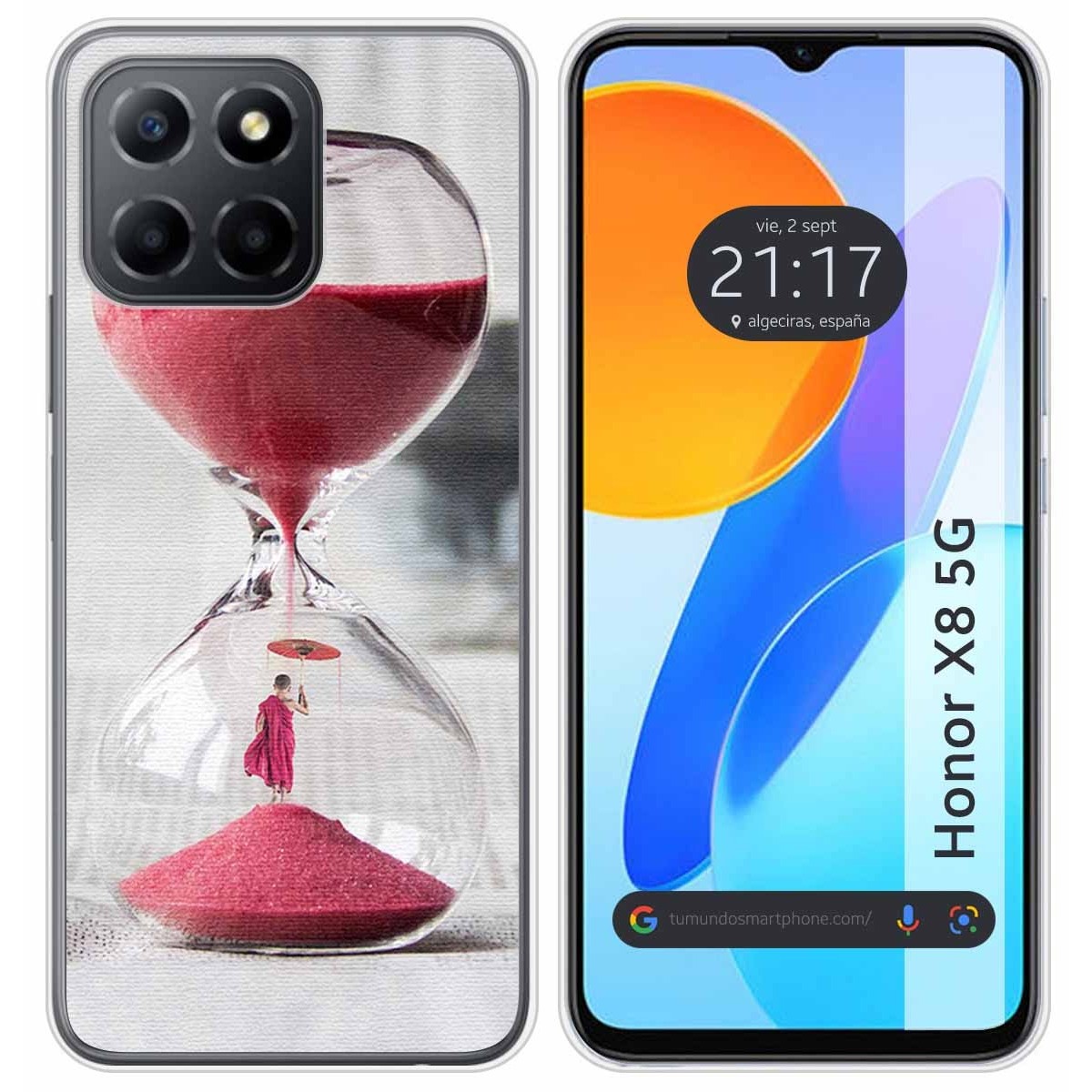 Funda Silicona para Huawei Honor X8 5G diseño Reloj Dibujos
