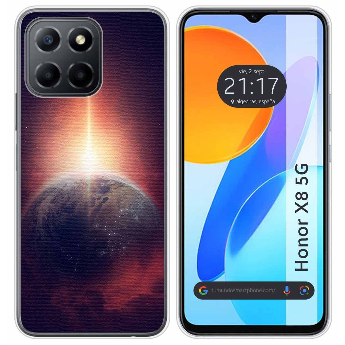 Funda Silicona para Huawei Honor X8 5G diseño Tierra Dibujos