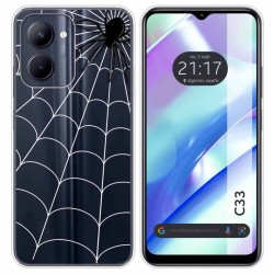 Funda Silicona Transparente para Realme C33 diseño Araña Dibujos