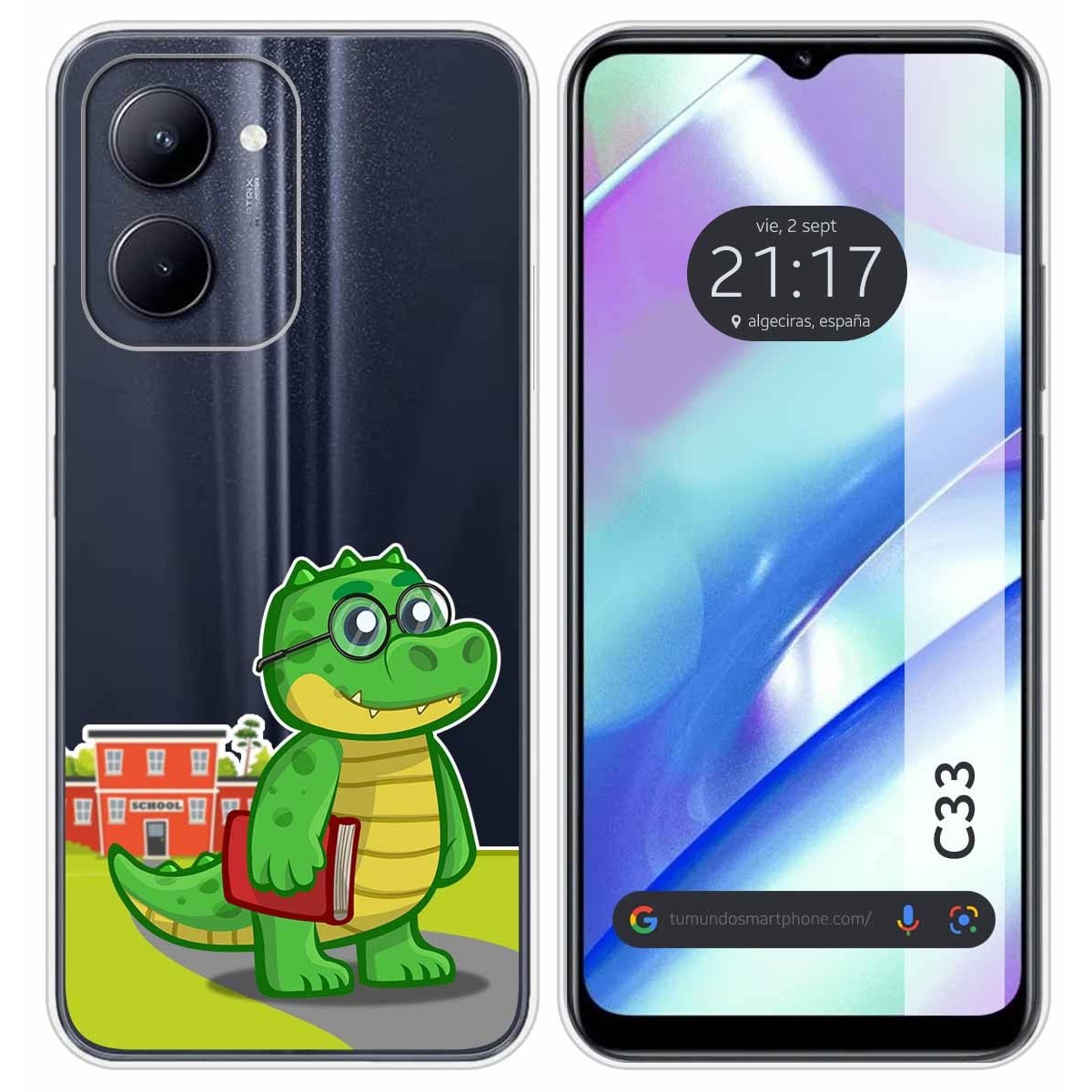 Funda Silicona Transparente para Realme C33 diseño Coco Dibujos