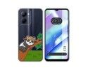 Funda Silicona Transparente para Realme C33 diseño Panda Dibujos