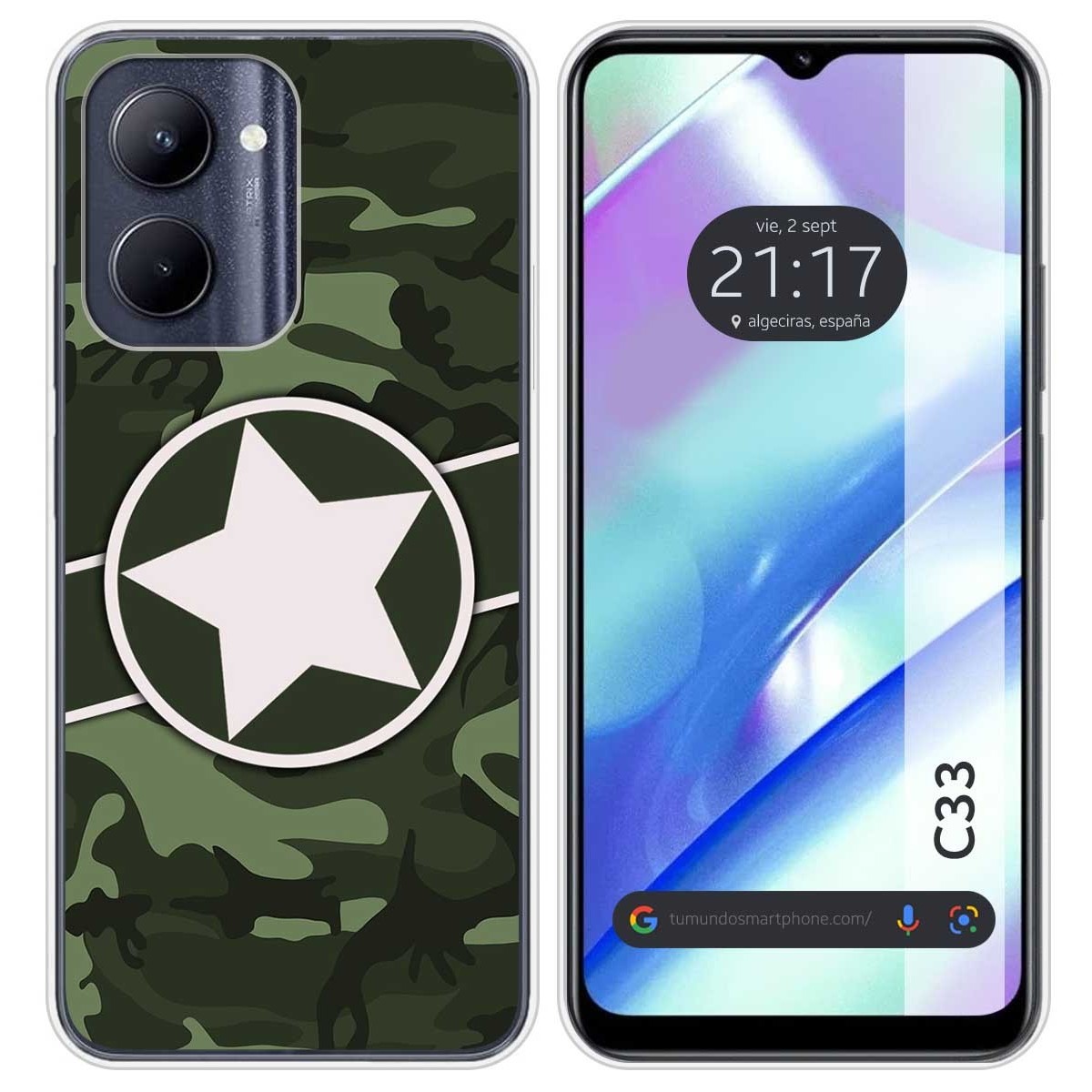 Funda Silicona para Realme C33 diseño Camuflaje 01 Dibujos