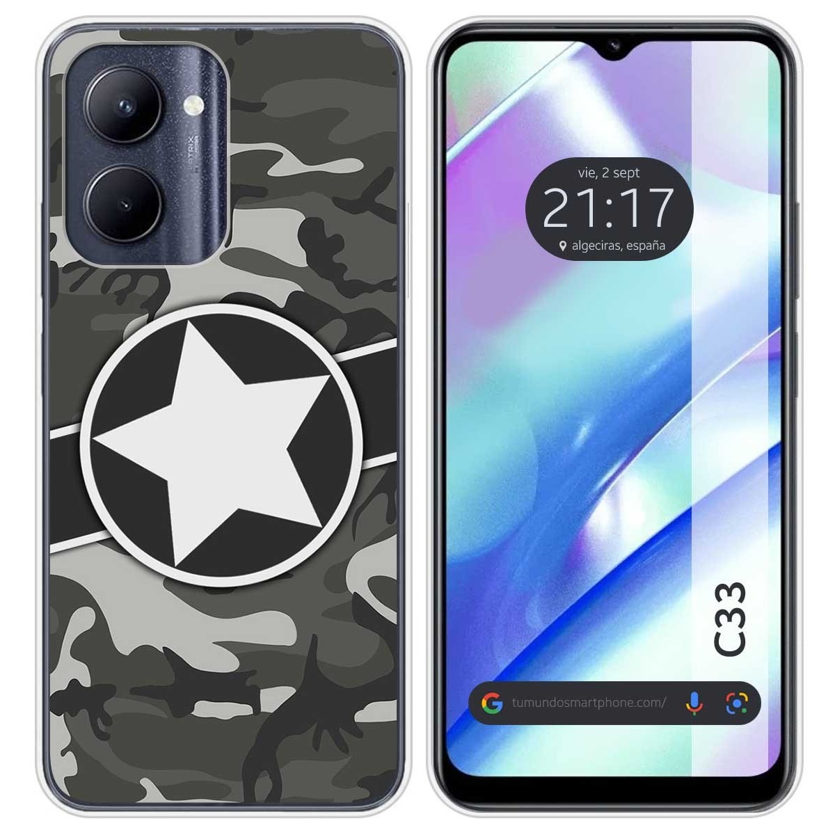 Funda Silicona para Realme C33 diseño Camuflaje 02 Dibujos
