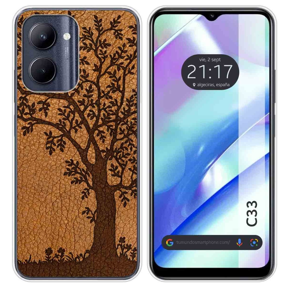 Funda Silicona para Realme C33 diseño Cuero 03 Dibujos