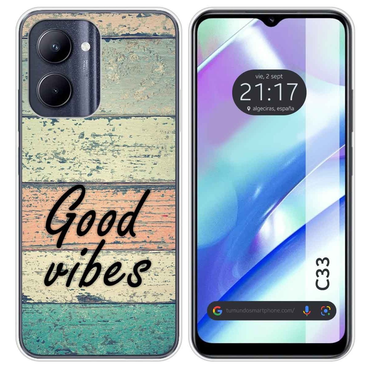 Funda Silicona para Realme C33 diseño Madera 01 Dibujos