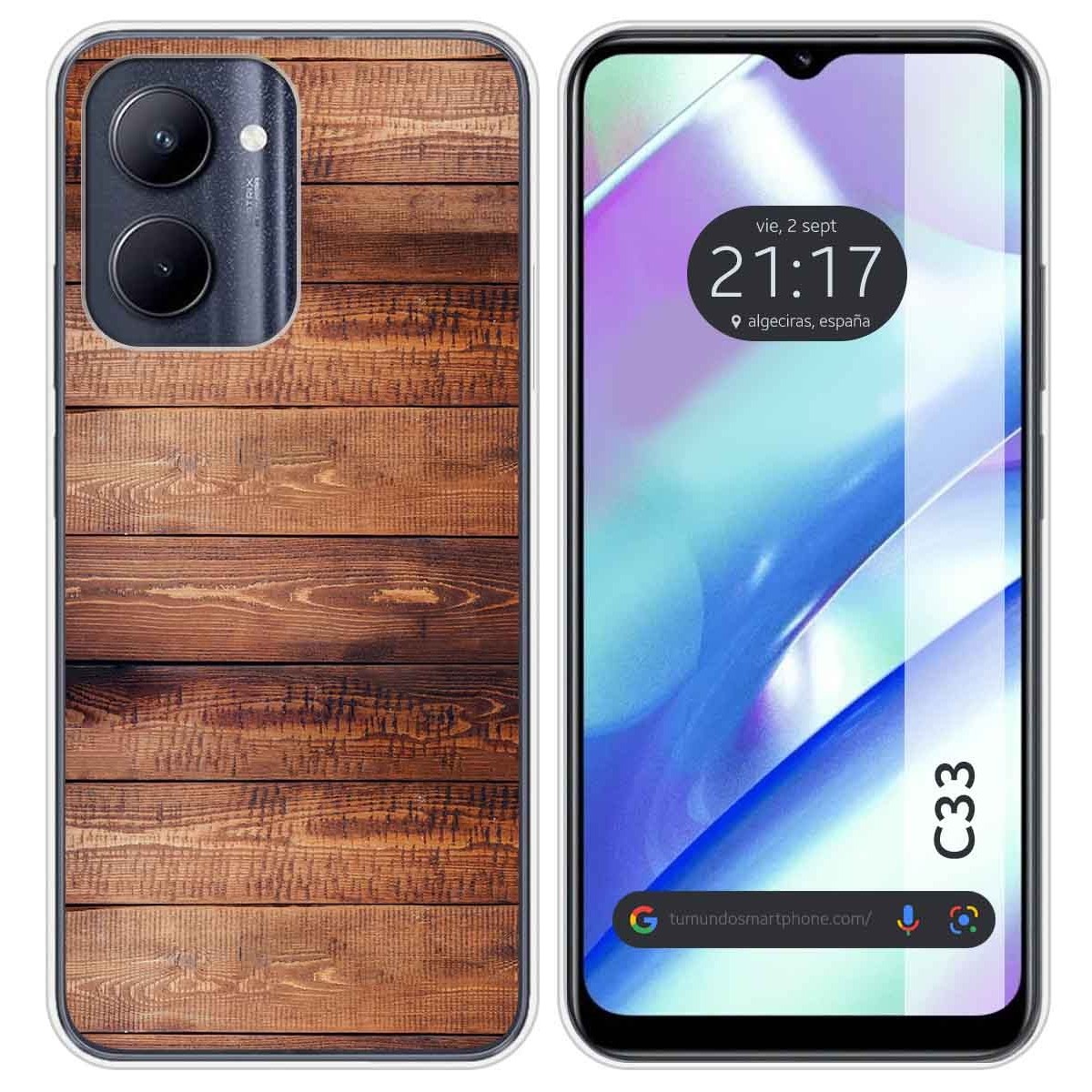 Funda Silicona para Realme C33 diseño Madera 02 Dibujos