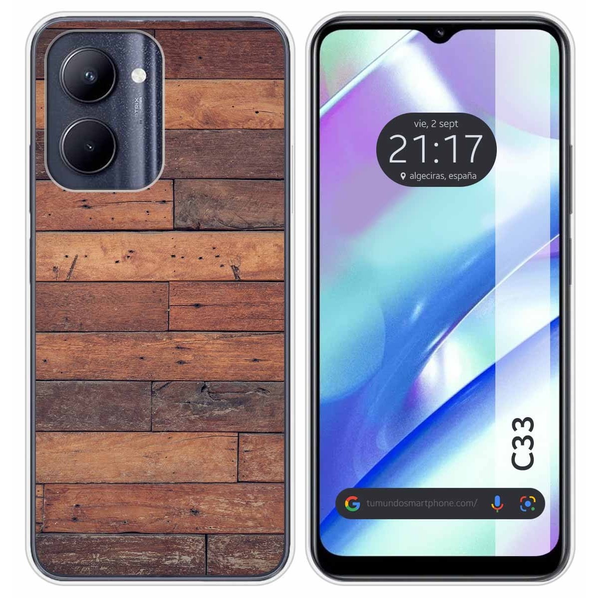 Funda Silicona para Realme C33 diseño Madera 03 Dibujos