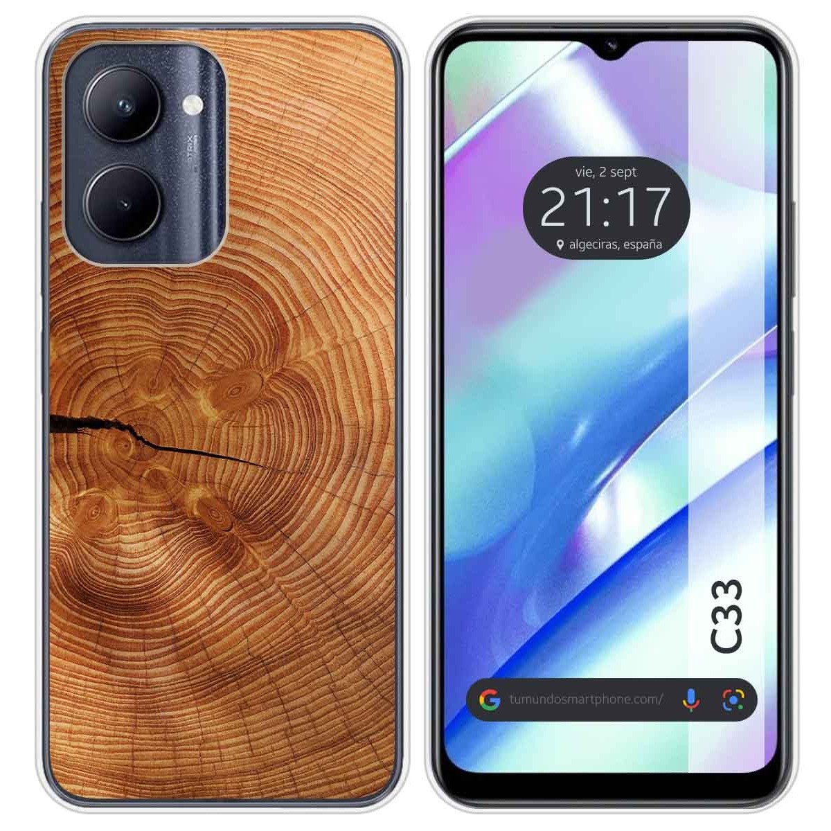 Funda Silicona para Realme C33 diseño Madera 04 Dibujos