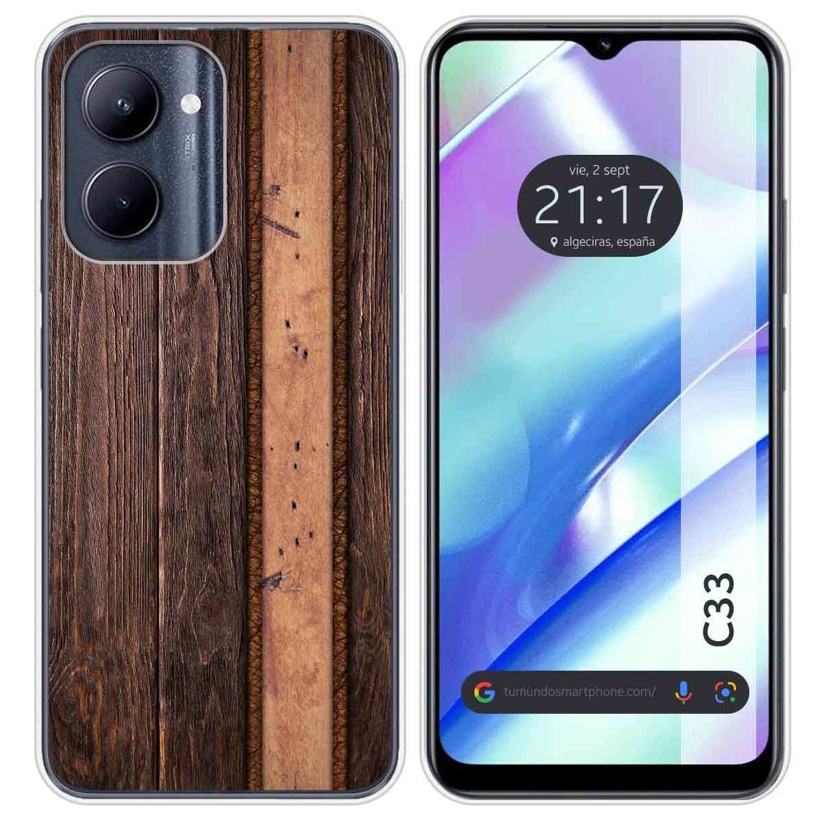 Funda Silicona para Realme C33 diseño Madera 05 Dibujos