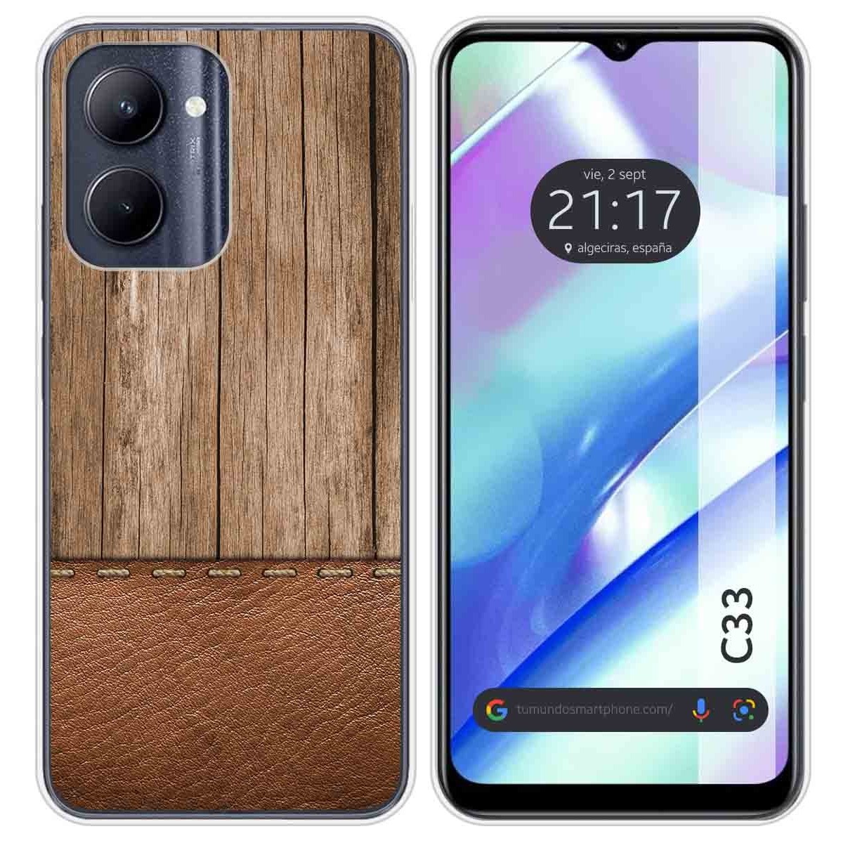 Funda Silicona para Realme C33 diseño Madera 09 Dibujos