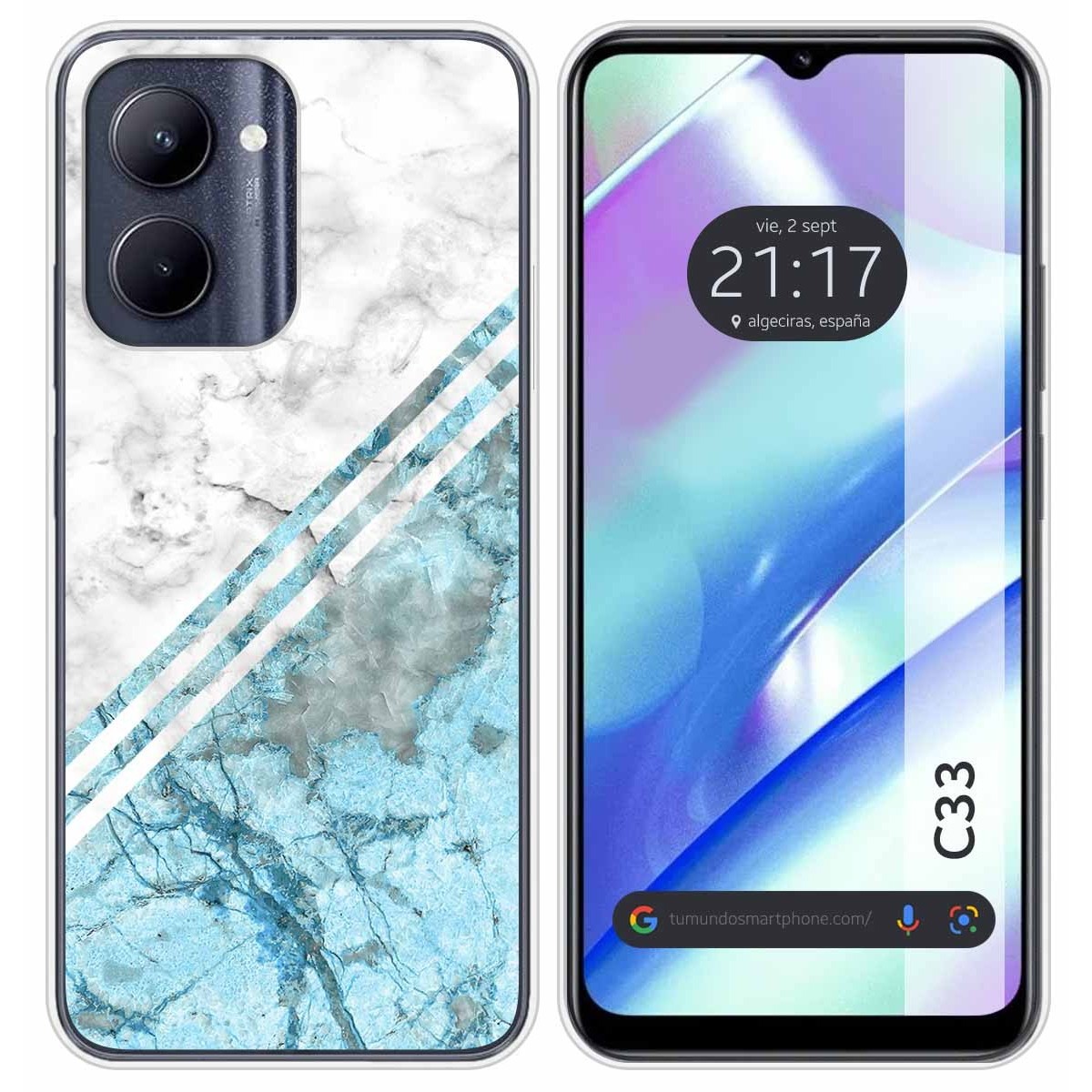 Funda Silicona para Realme C33 diseño Mármol 02 Dibujos