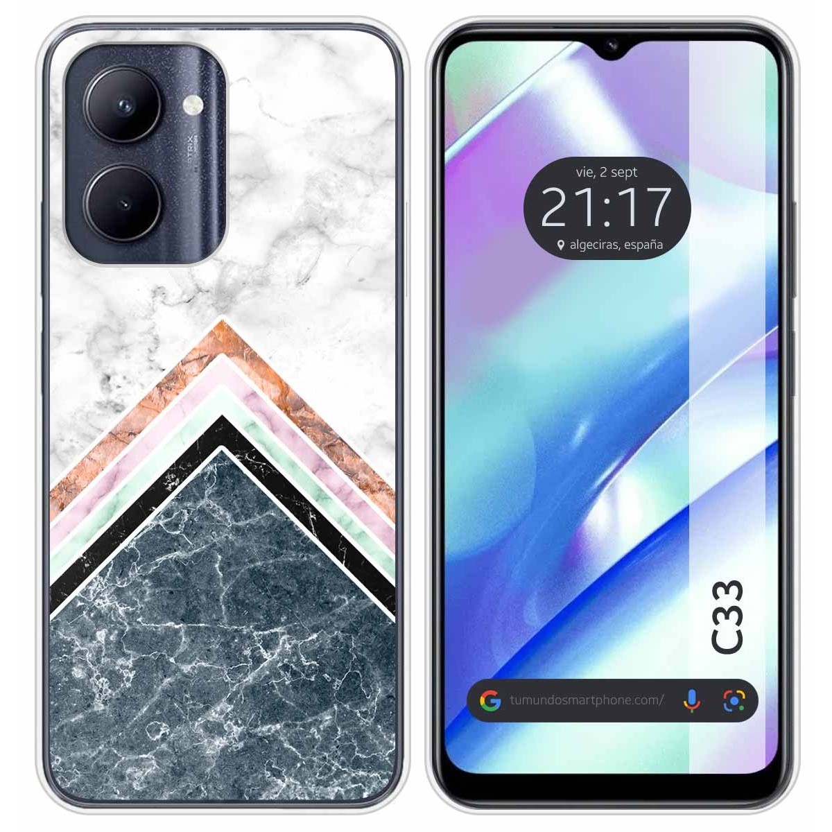 Funda Silicona para Realme C33 diseño Mármol 05 Dibujos