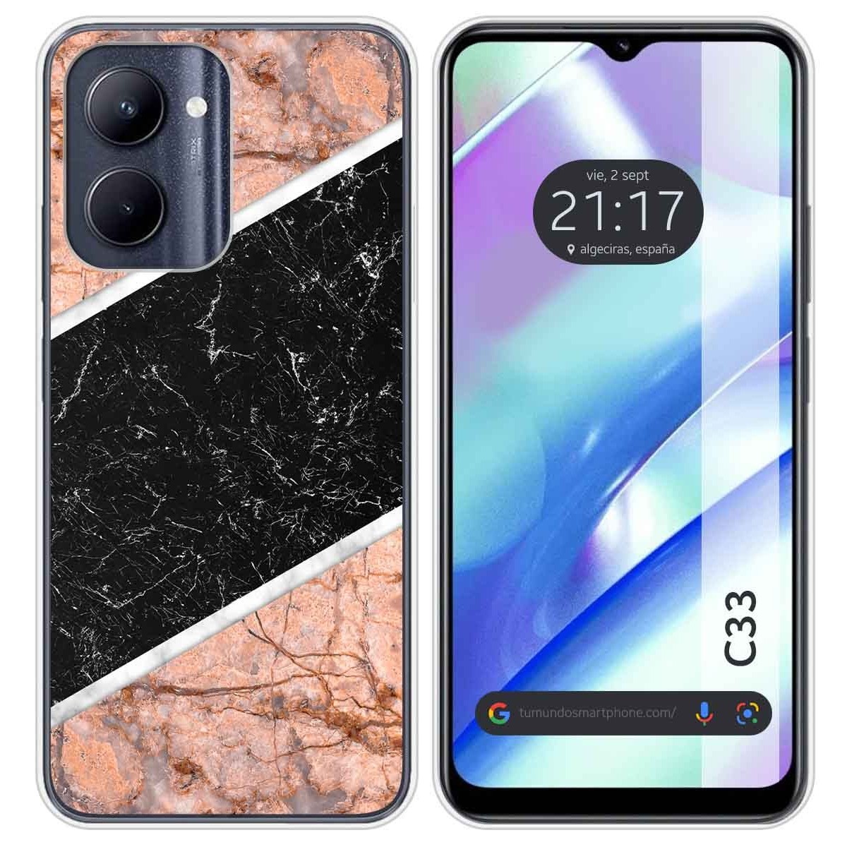 Funda Silicona para Realme C33 diseño Mármol 07 Dibujos