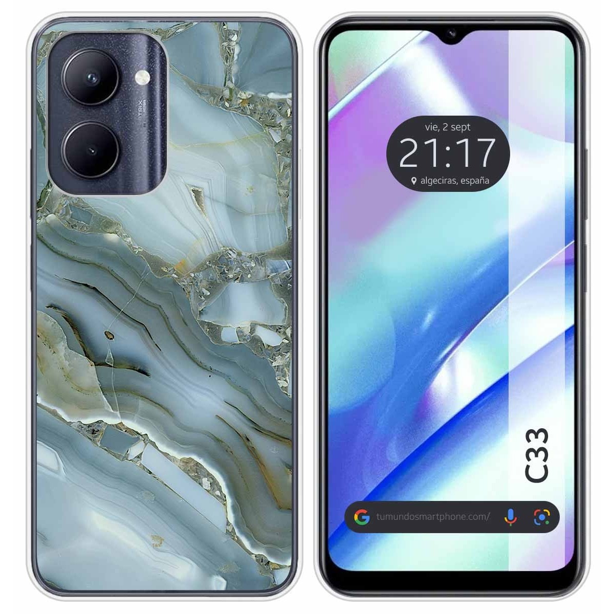 Funda Silicona para Realme C33 diseño Mármol 09 Dibujos