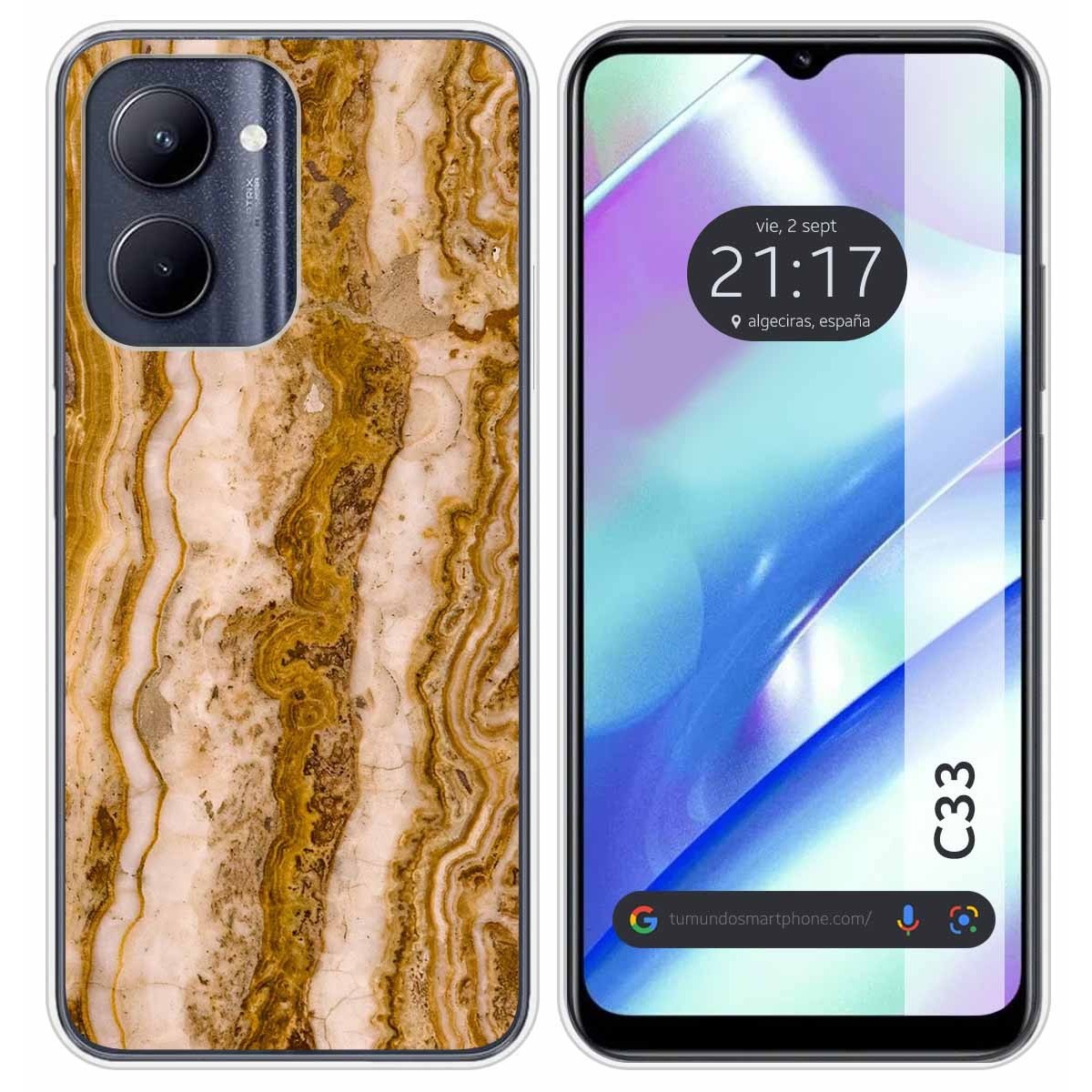 Funda Silicona para Realme C33 diseño Mármol 10 Dibujos