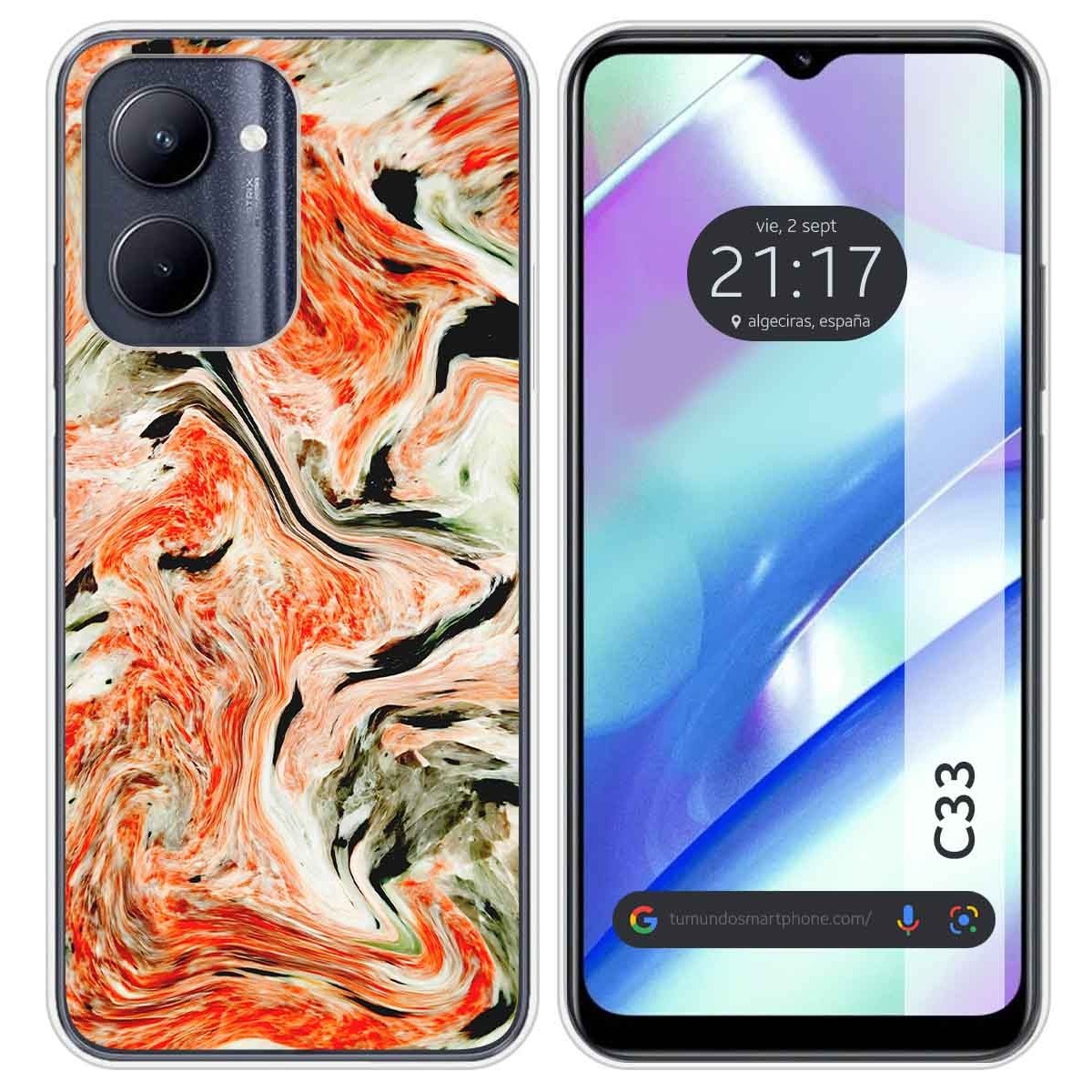 Funda Silicona para Realme C33 diseño Mármol 12 Dibujos