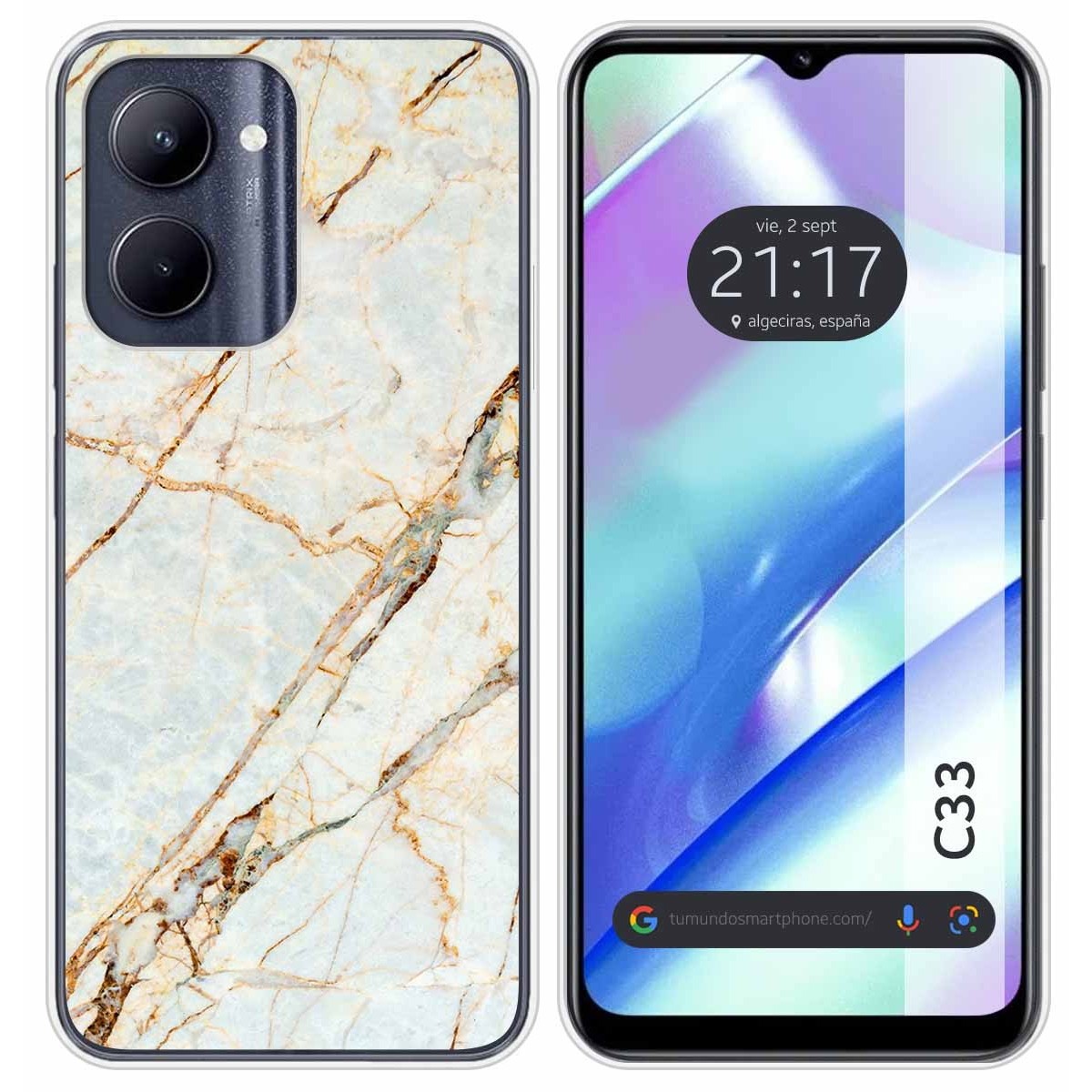 Funda Silicona para Realme C33 diseño Mármol 13 Dibujos