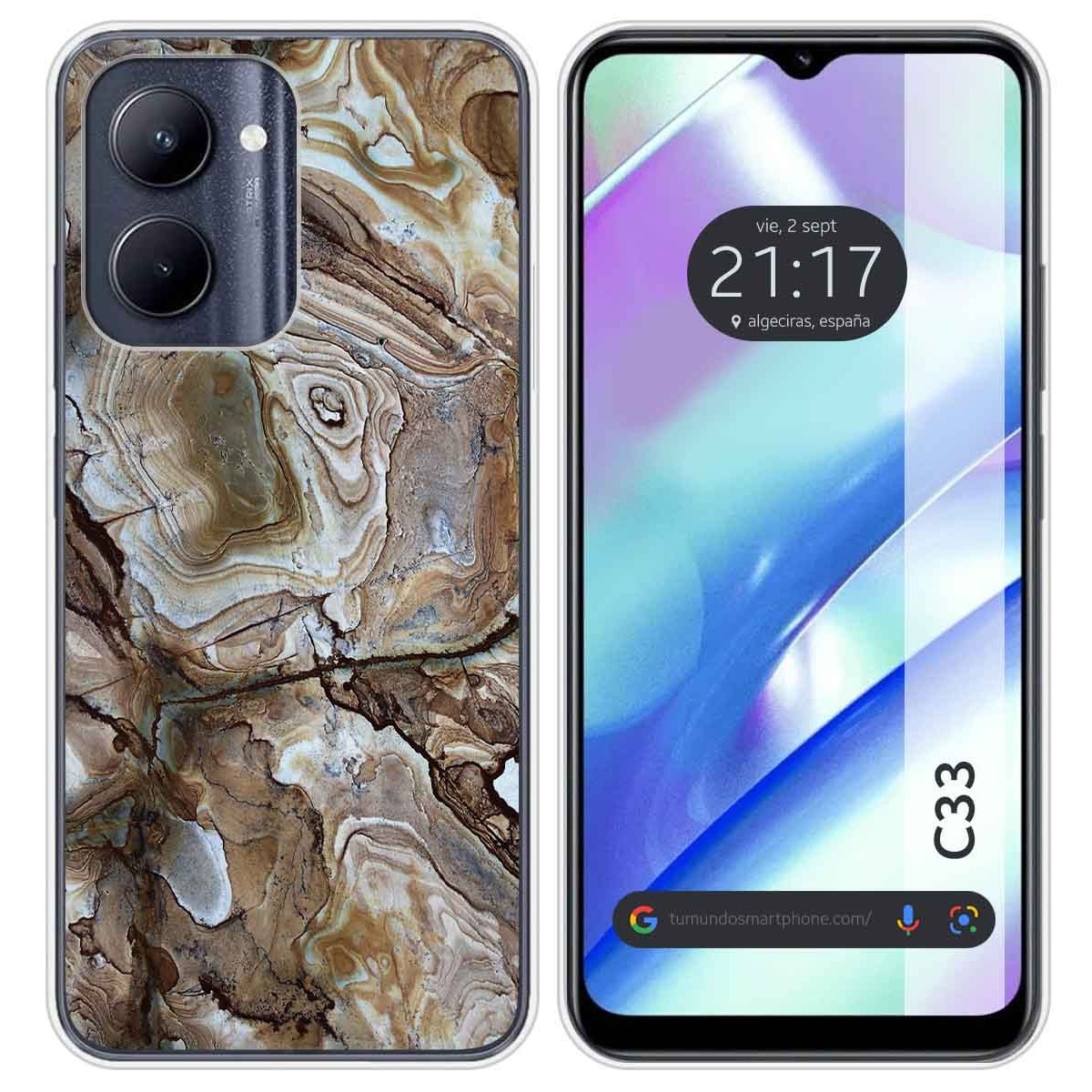 Funda Silicona para Realme C33 diseño Mármol 14 Dibujos
