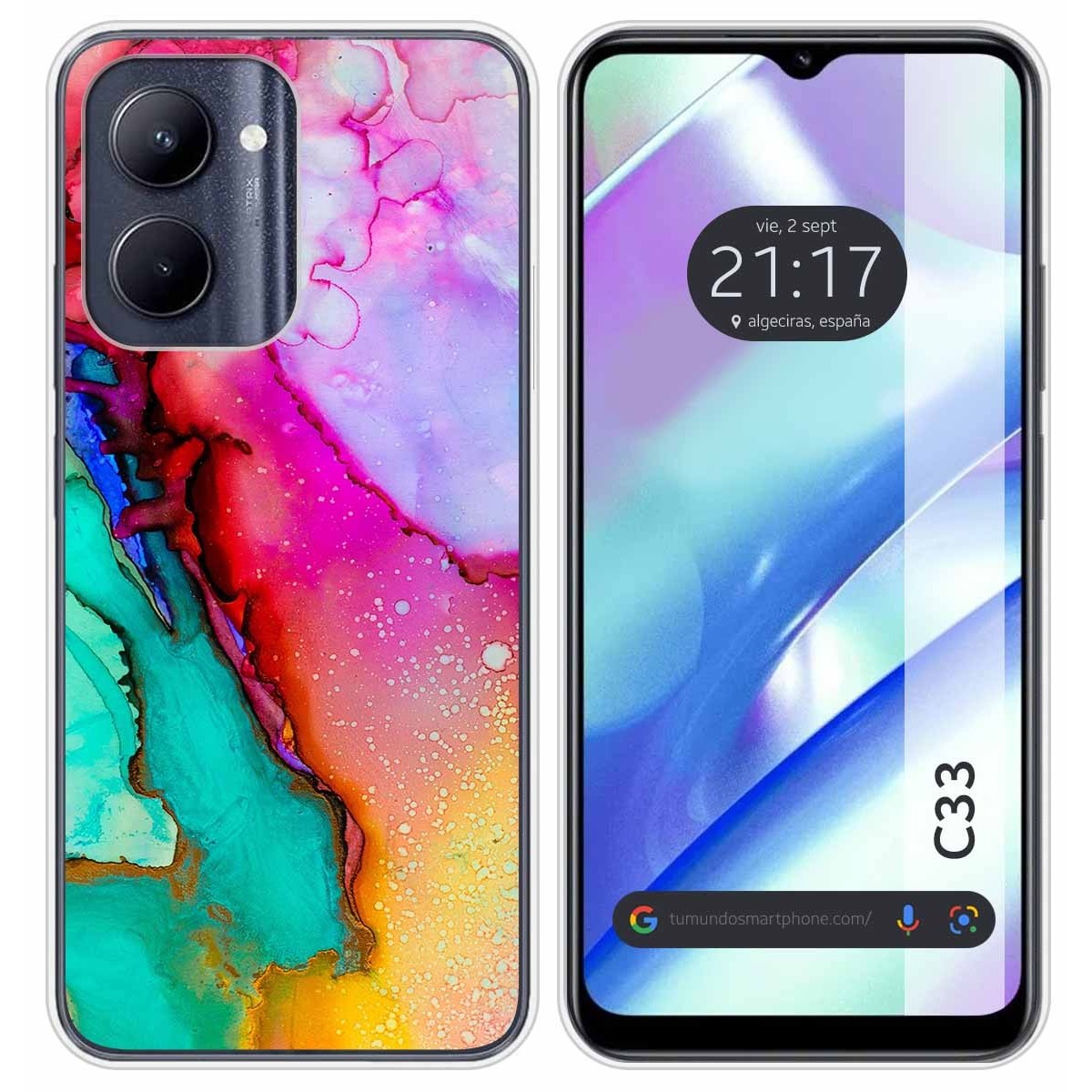 Funda Silicona para Realme C33 diseño Mármol 15 Dibujos