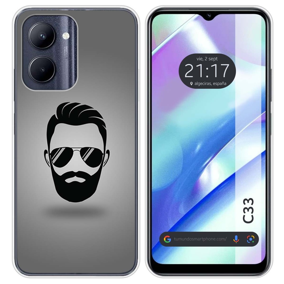 Funda Silicona para Realme C33 diseño Barba Dibujos