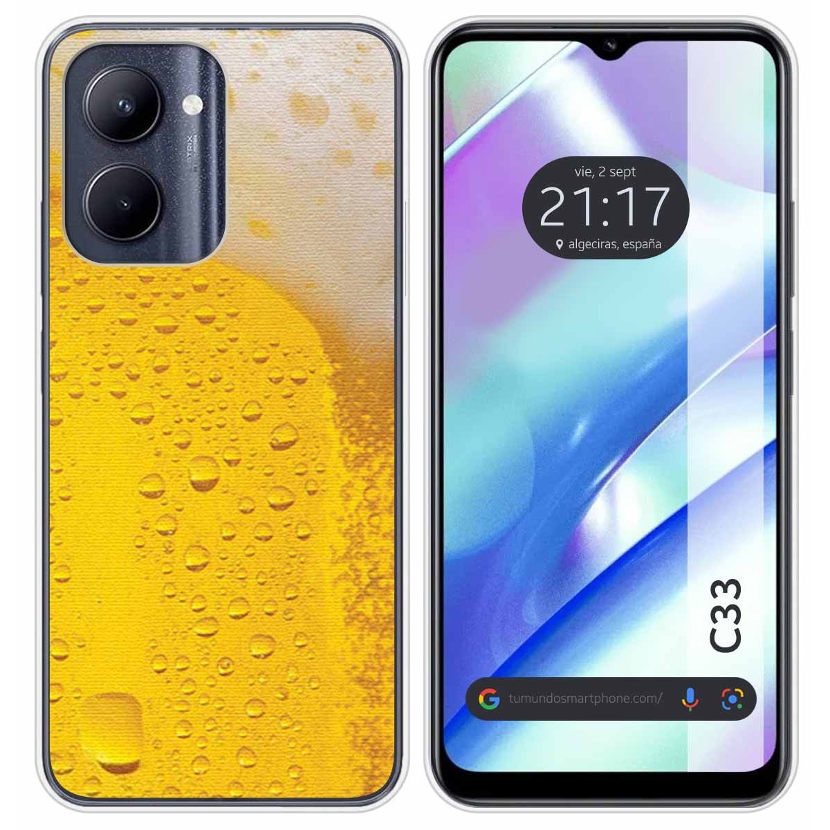 Funda Silicona para Realme C33 diseño Cerveza Dibujos