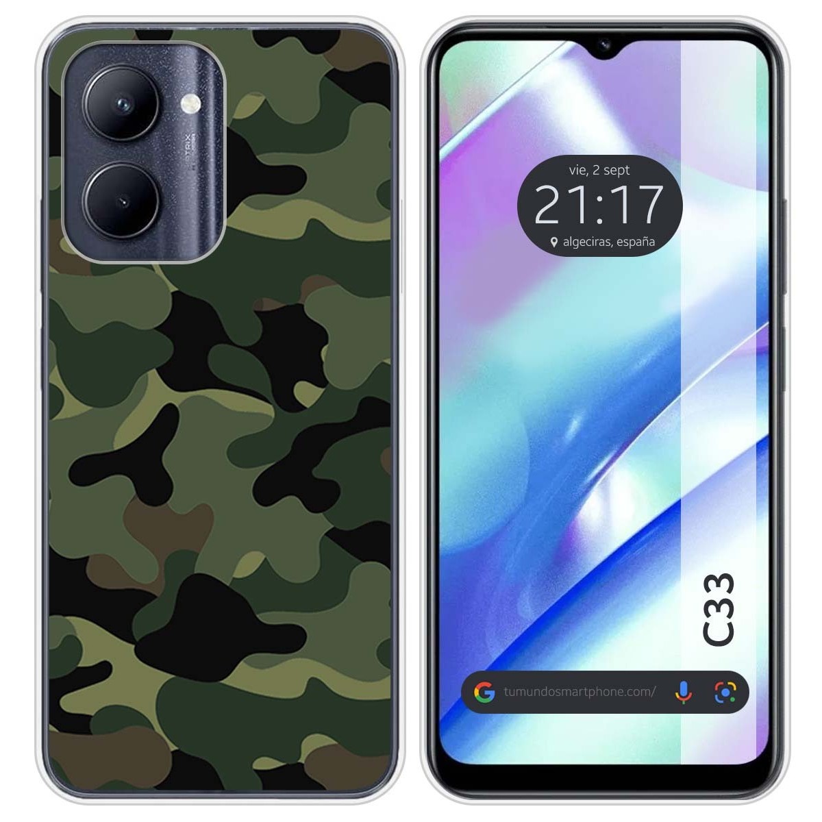 Funda Silicona para Realme C33 diseño Camuflaje Dibujos
