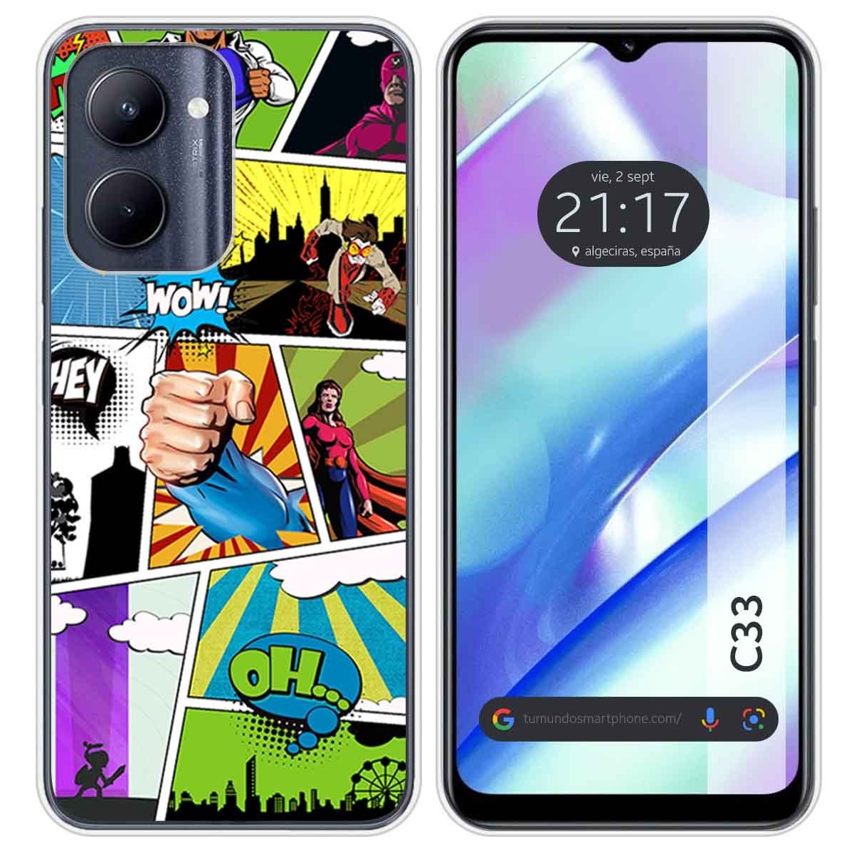 Funda Silicona para Realme C33 diseño Comic Dibujos