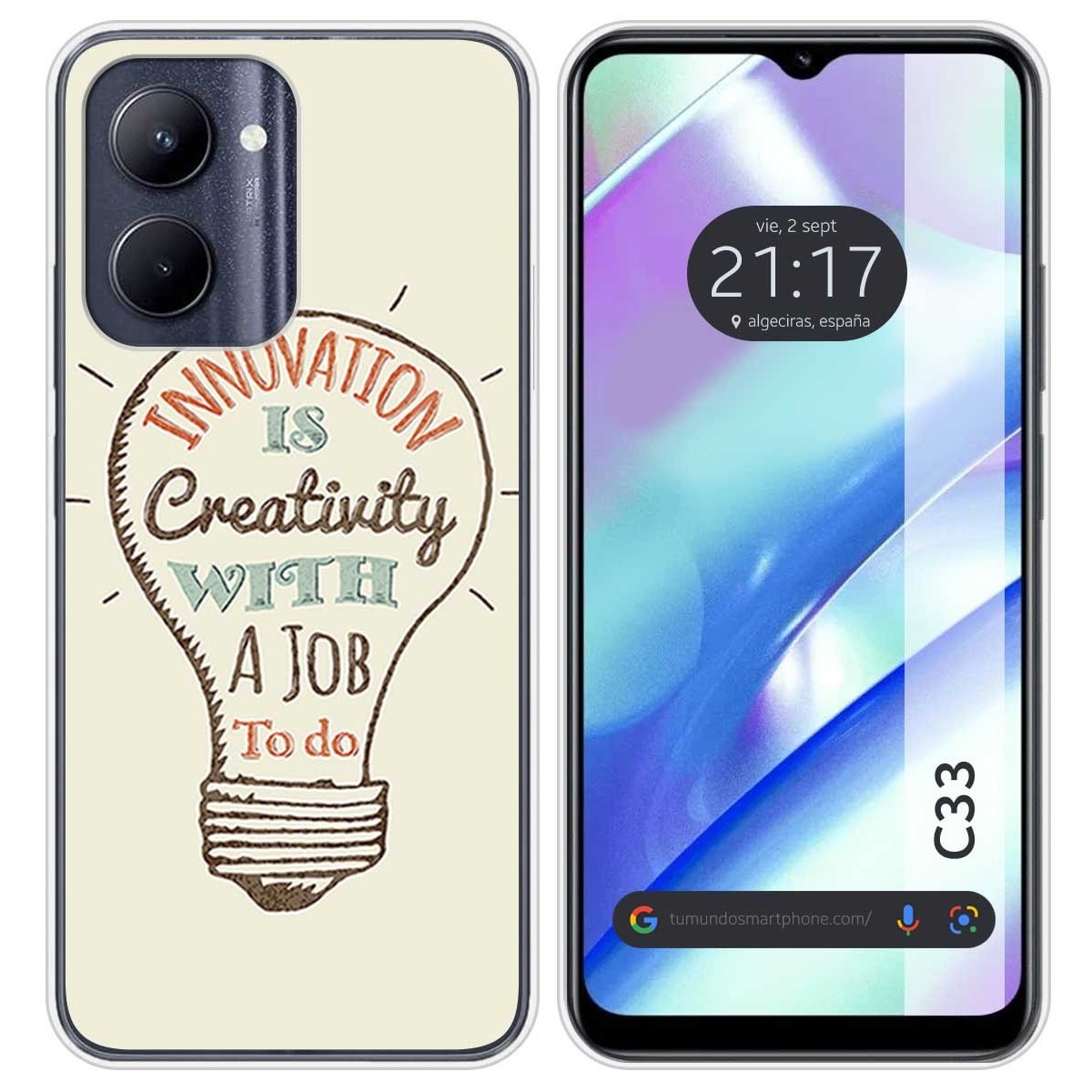 Funda Silicona para Realme C33 diseño Creativity Dibujos