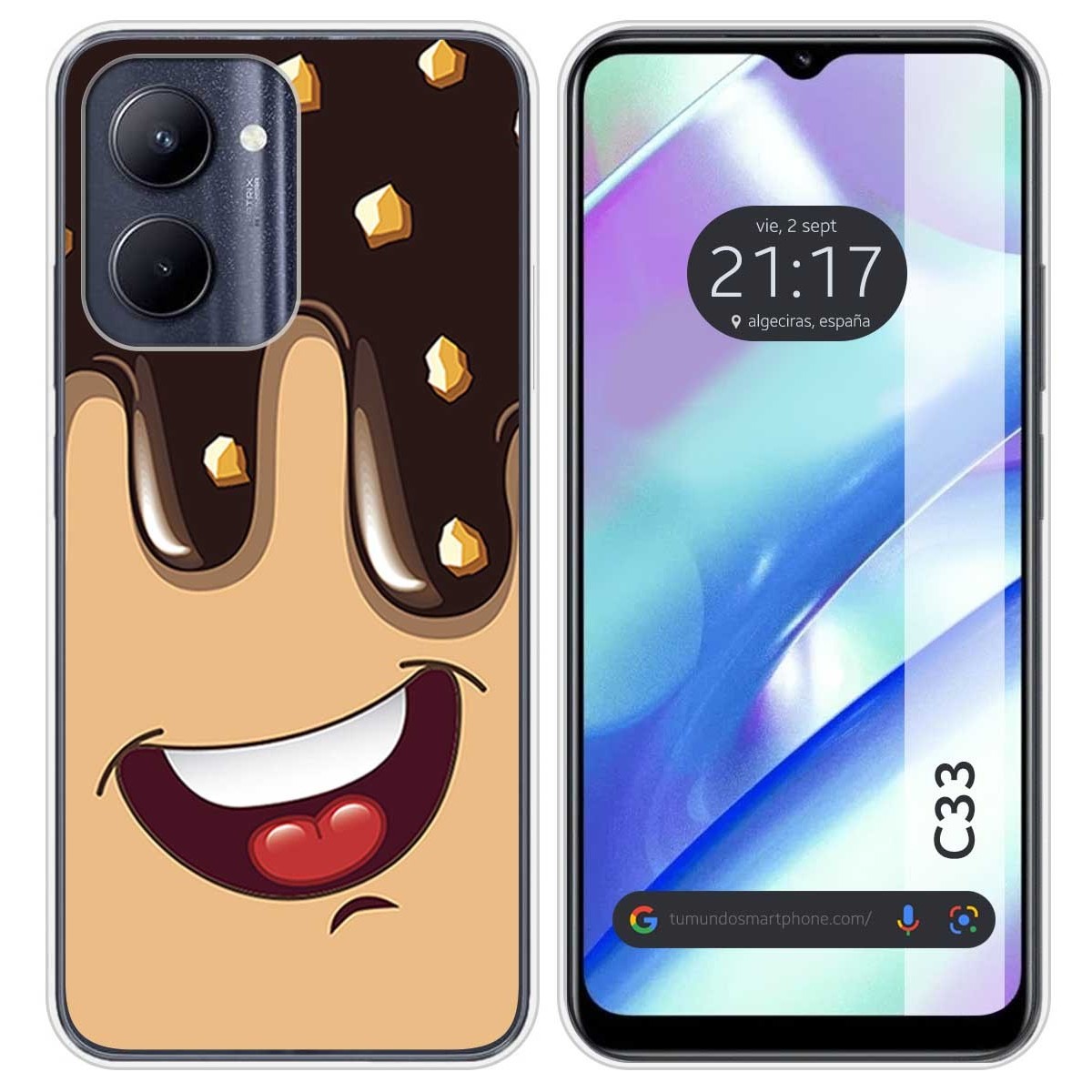 Funda Silicona para Realme C33 diseño Helado Chocolate Dibujos