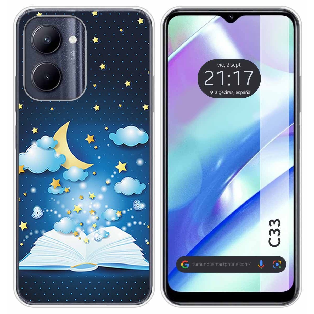 Funda Silicona para Realme C33 diseño Libro Cuentos Dibujos