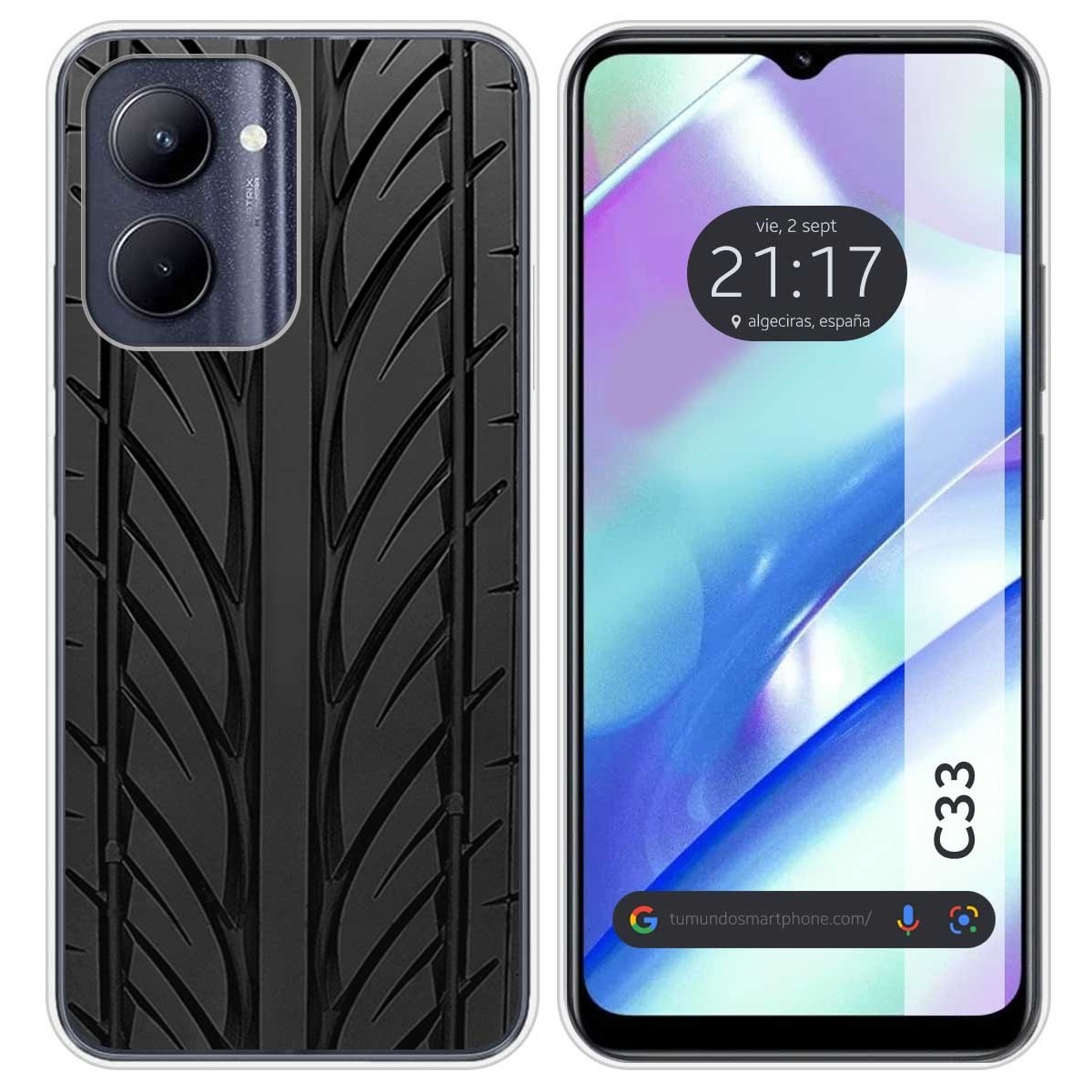 Funda Silicona para Realme C33 diseño Neumatico Dibujos