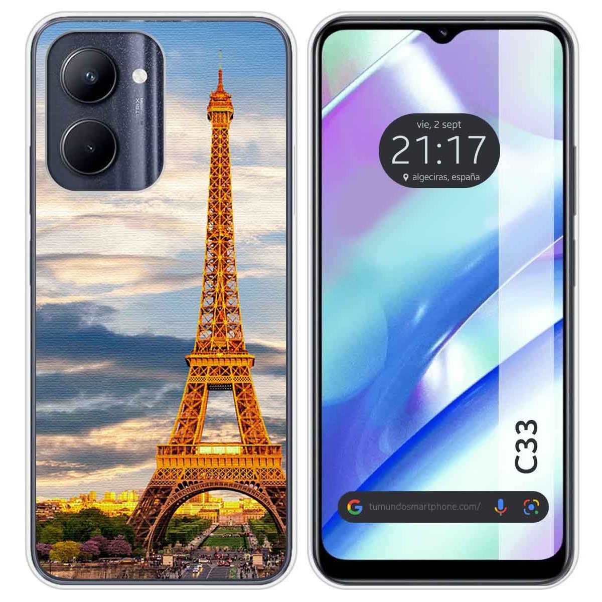 Funda Silicona para Realme C33 diseño Paris Dibujos