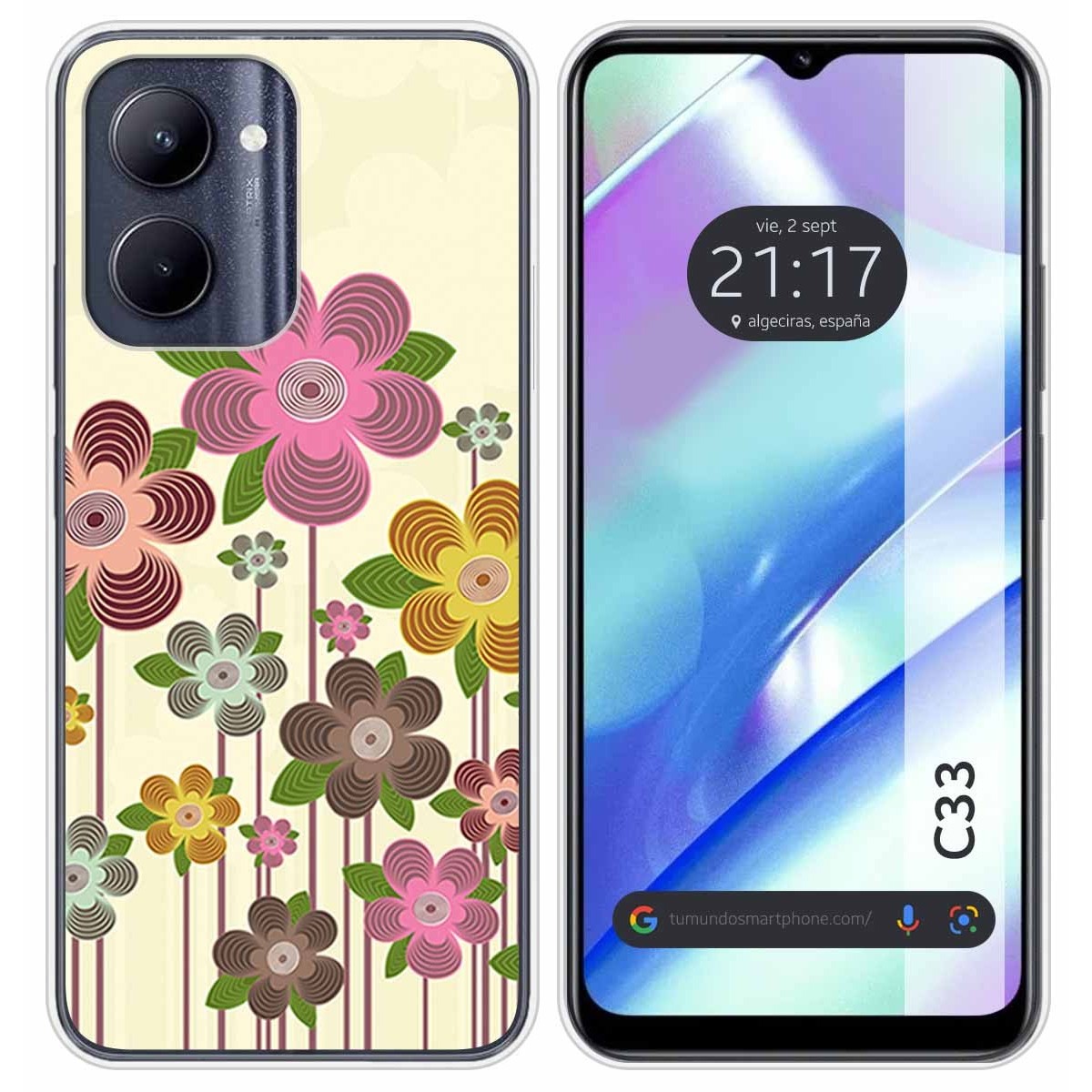 Funda Silicona para Realme C33 diseño Primavera En Flor Dibujos