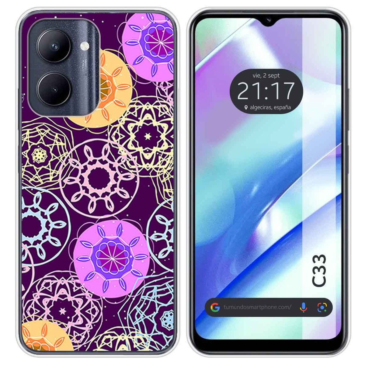 Funda Silicona para Realme C33 diseño Radial Dibujos