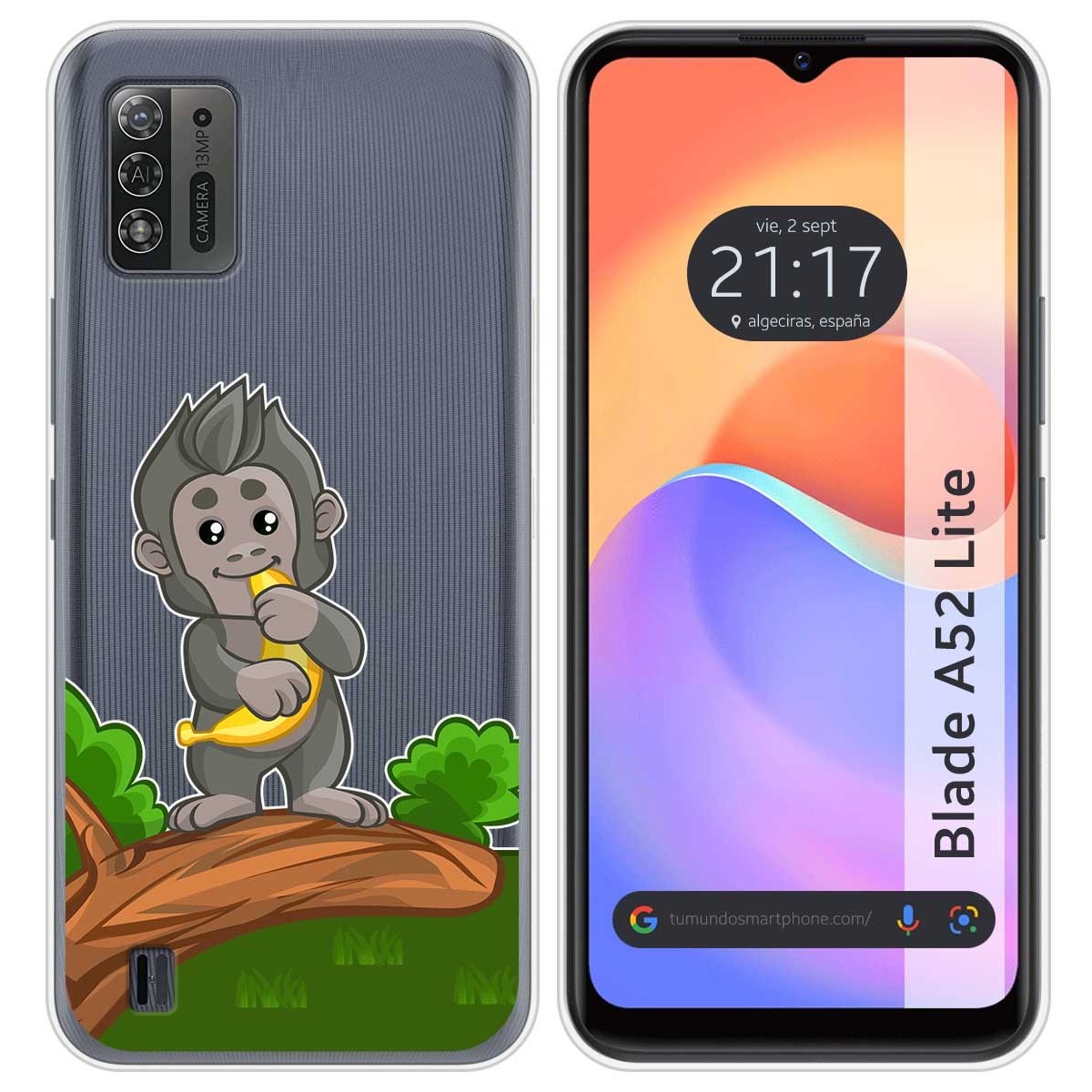 Funda Silicona Transparente para ZTE Blade A52 Lite diseño Mono Dibujos