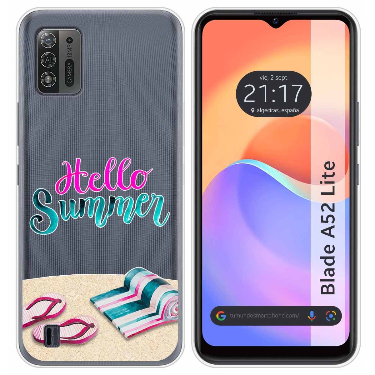 Funda Silicona Transparente para ZTE Blade A52 Lite diseño Summer Dibujos