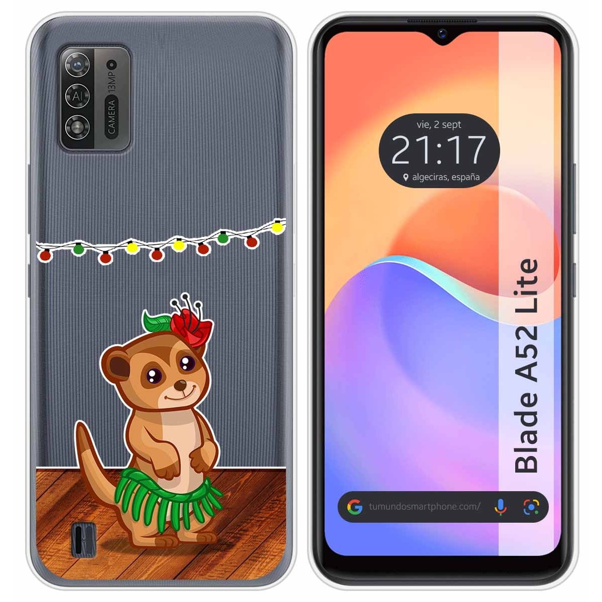Funda Silicona Transparente para ZTE Blade A52 Lite diseño Suricata Dibujos