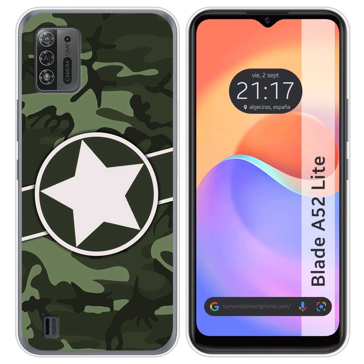 Funda Silicona para ZTE Blade A52 Lite diseño Camuflaje 01 Dibujos