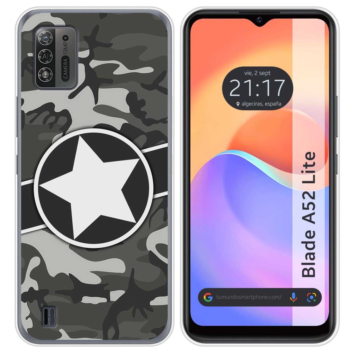 Funda Silicona para ZTE Blade A52 Lite diseño Camuflaje 02 Dibujos