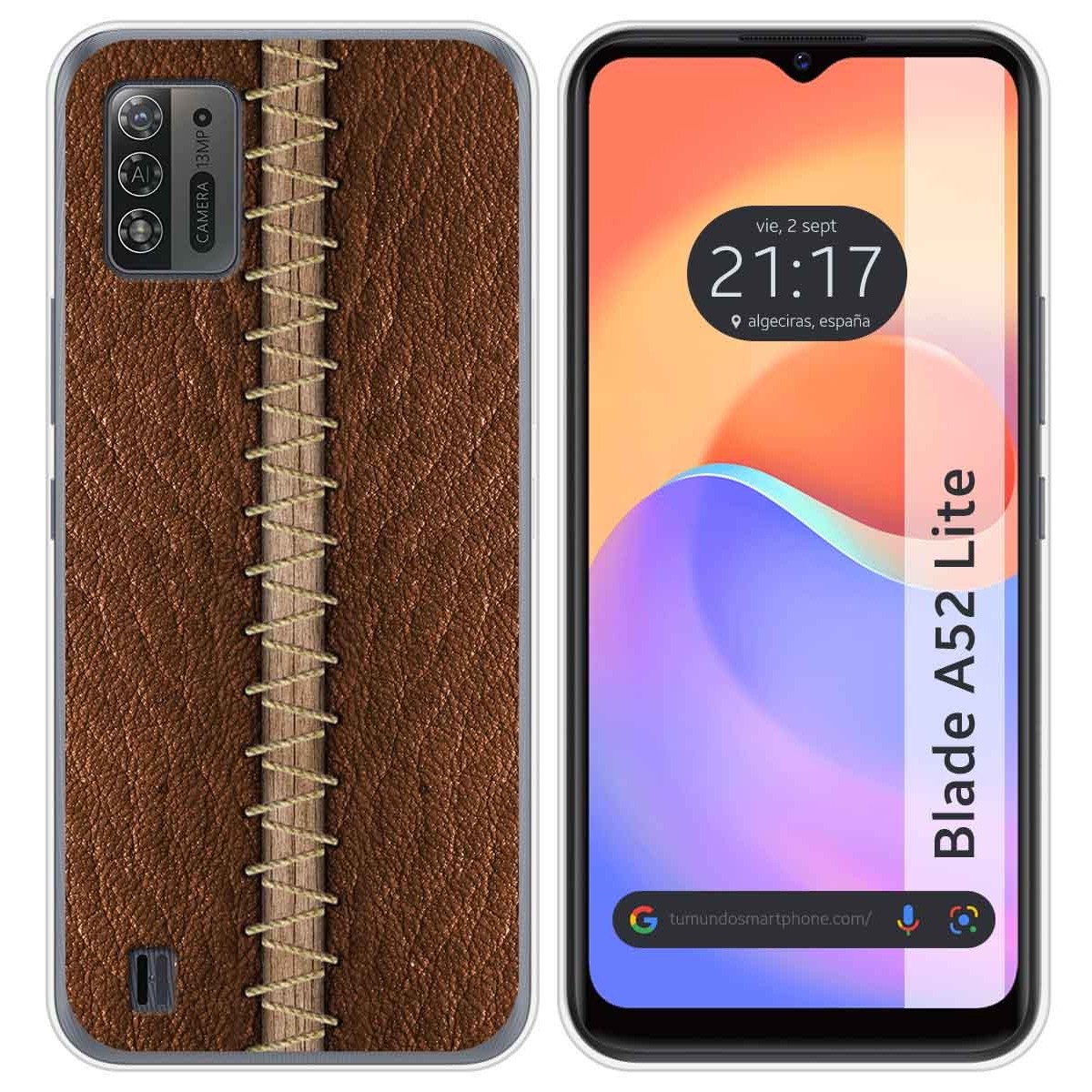 Funda Silicona para ZTE Blade A52 Lite diseño Cuero 01 Dibujos