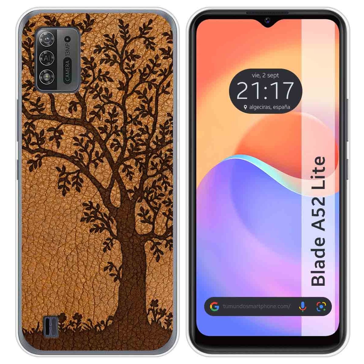Funda Silicona para ZTE Blade A52 Lite diseño Cuero 03 Dibujos