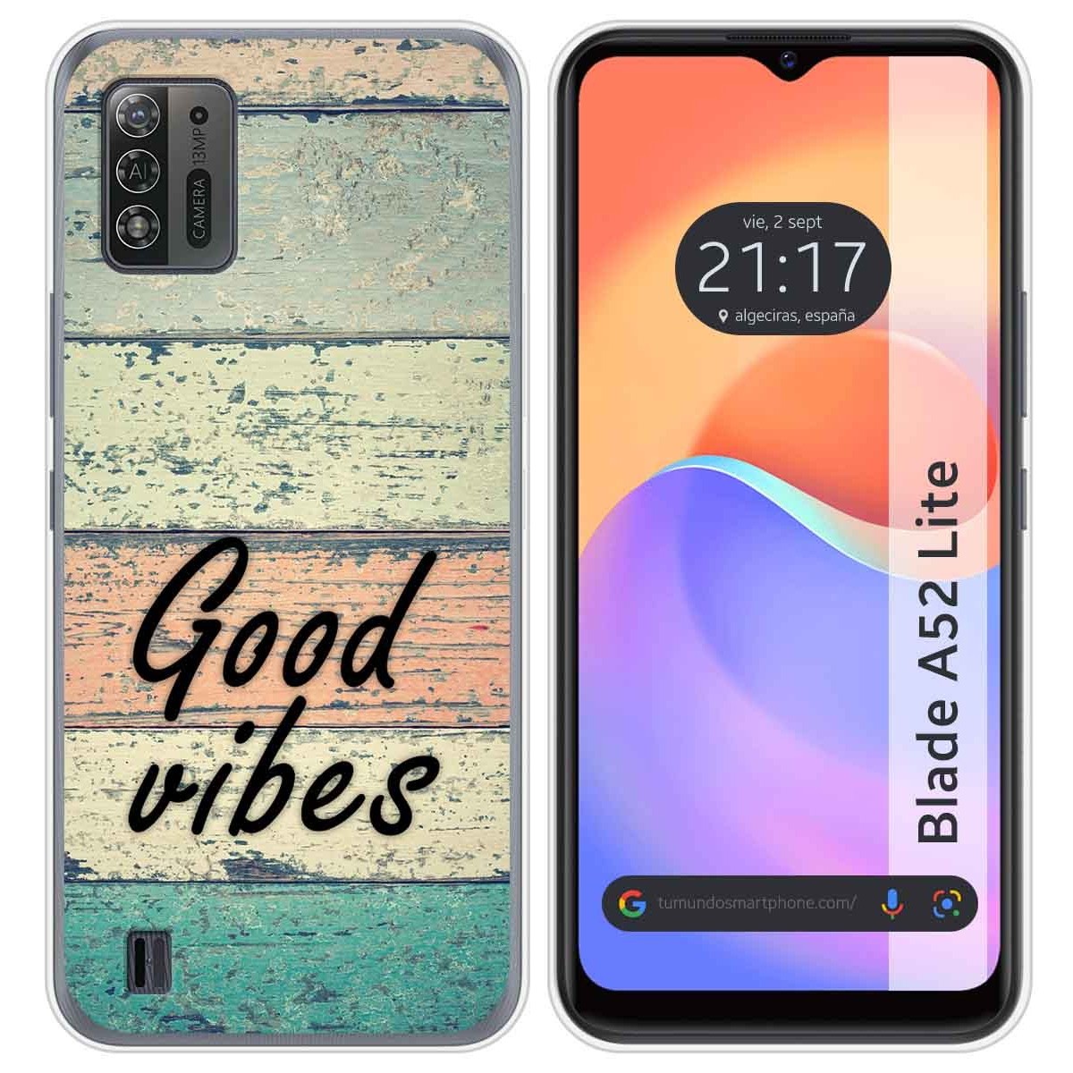 Funda Silicona para ZTE Blade A52 Lite diseño Madera 01 Dibujos