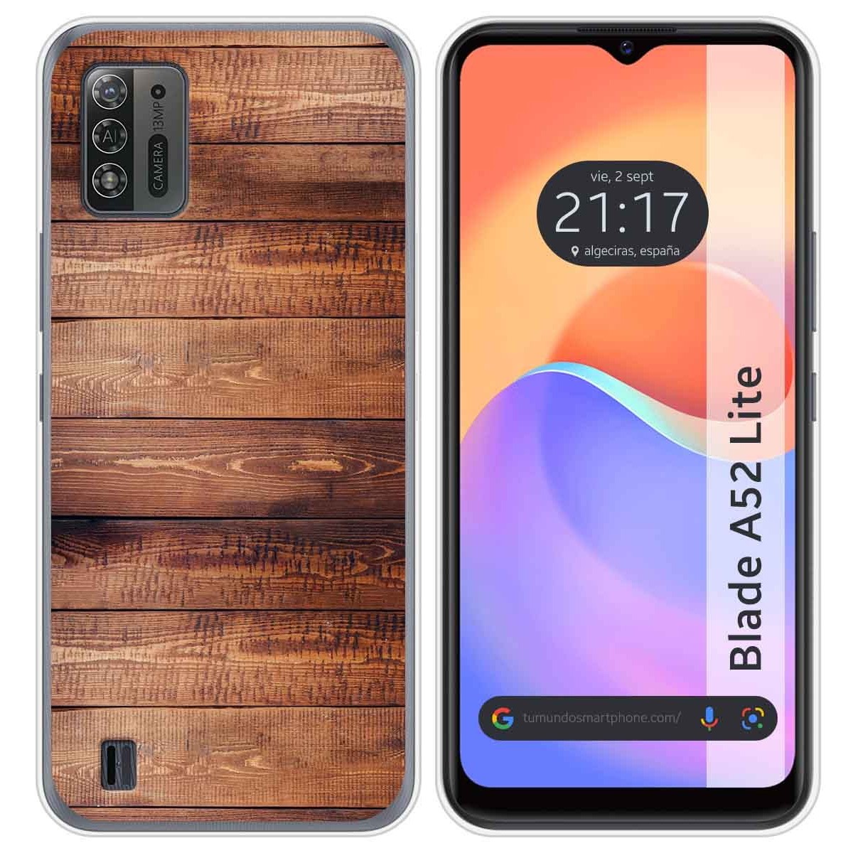 Funda Silicona para ZTE Blade A52 Lite diseño Madera 02 Dibujos