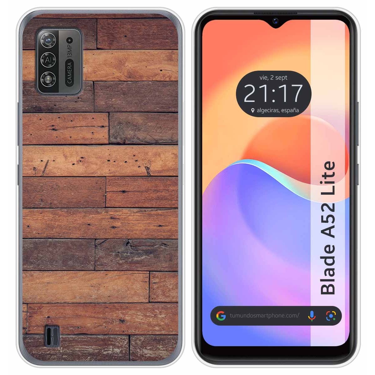 Funda Silicona para ZTE Blade A52 Lite diseño Madera 03 Dibujos